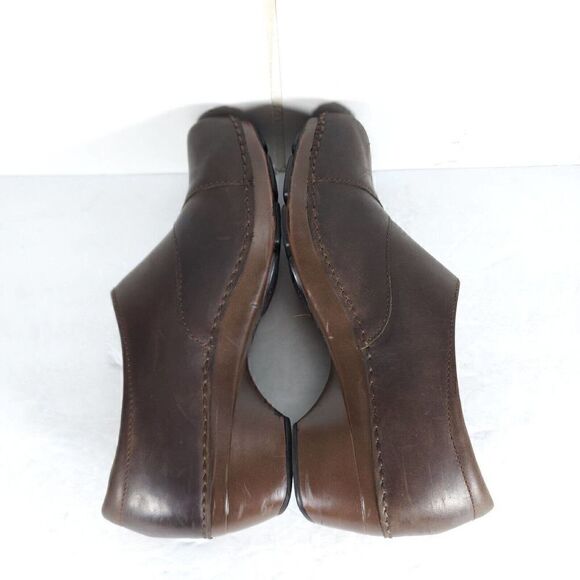 Dansko Women's Stacie Brown Leather EU38 US7-7,5 Slip On Pro Clogs Shoes - Picture 10 of 12